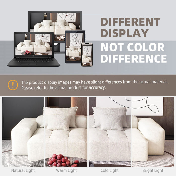 Modern Oversized Diy Combination Modular Sectional Sofa With Pillows