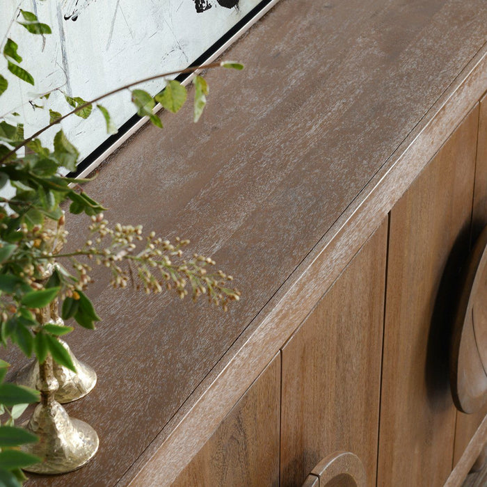 Vally - Wood 6 Door Buffet - Artisan Brown