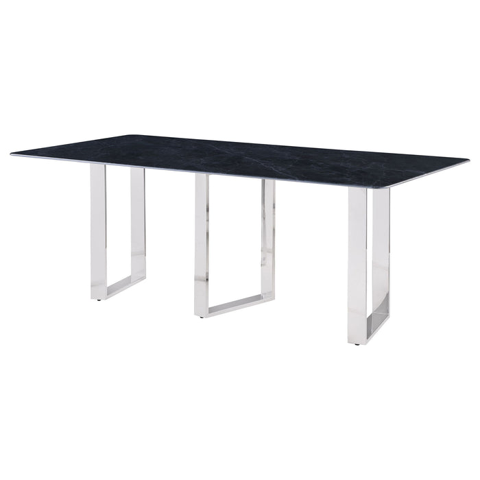 Forster - Rectangular Sintered Stone Dining Table - Gray