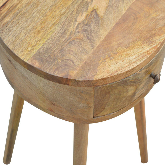 Nordic Chestnut Circular Nightstand