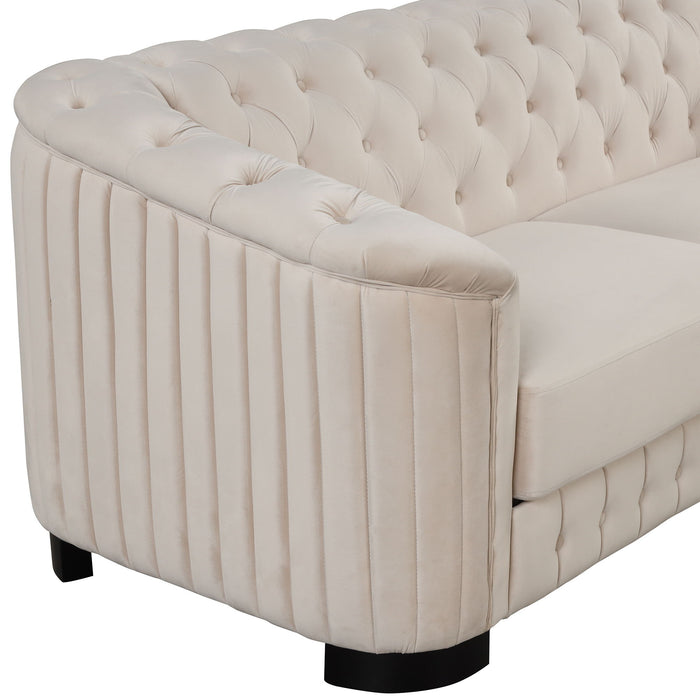Sofa With Thick Removable Seat Cushion, 3 Seater