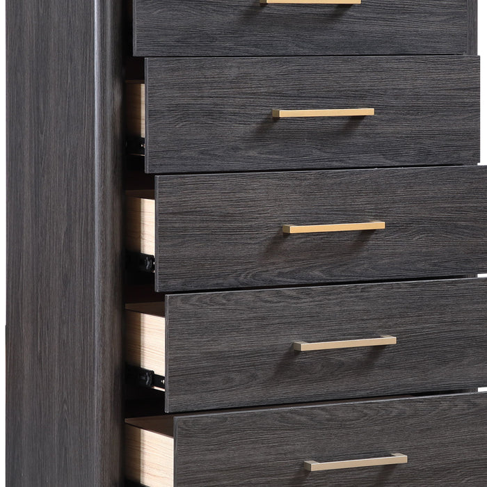Clifton - 5 Drawer Chest - Espresso