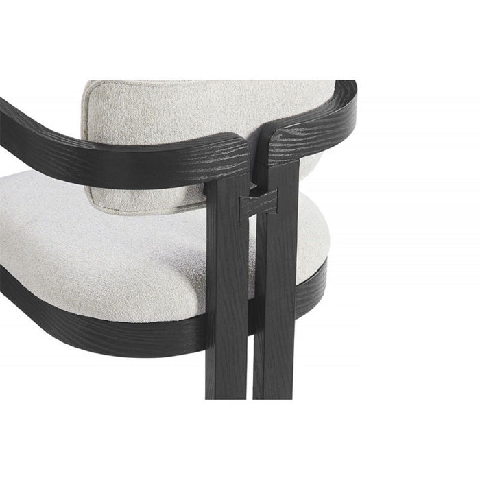 Upholstered Dining Armchair - Black