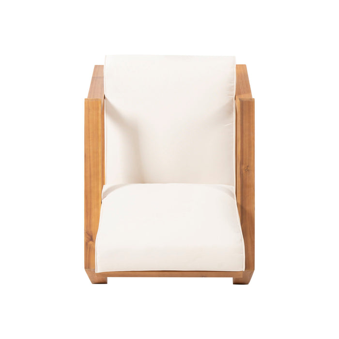 Outdoor Club Chair, Patio Lounge Chair With Removable Cushion