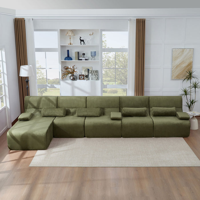 Oversized Sectional Sofa, Living Room Seating With Modular Design