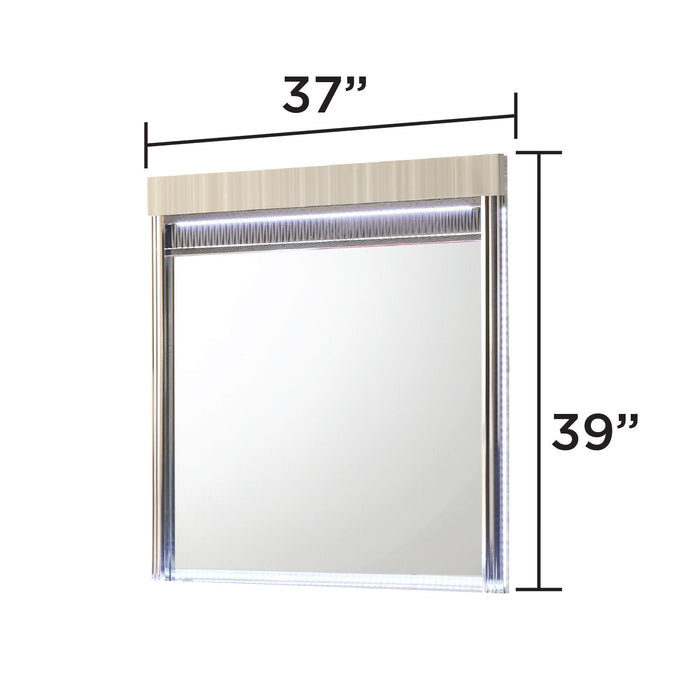 Leonor - Mirror With LED Light Frame - Gray