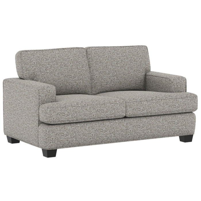 Carter - Loveseat With Track Arms And Tapered Block Legs - Speckled Brown