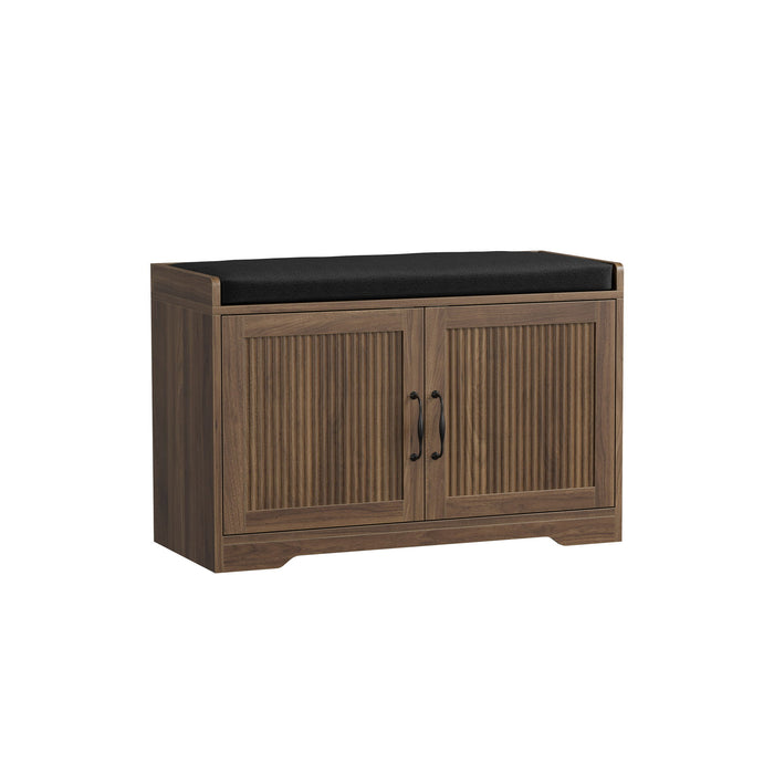 Entryway Shoe Bench With Double Doors