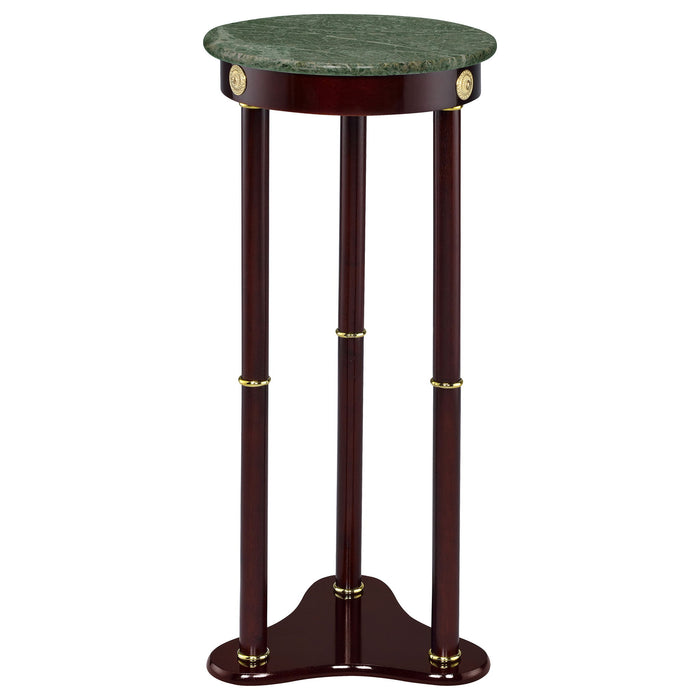 Elna - Accent Side Table With Round Top Plant Stand - Brown