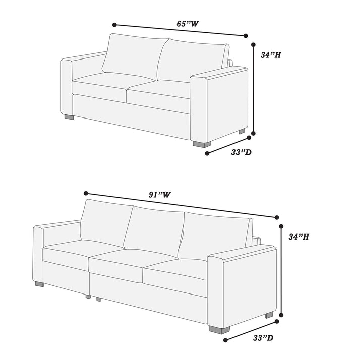 Elegant Sofa And Loveseat Set