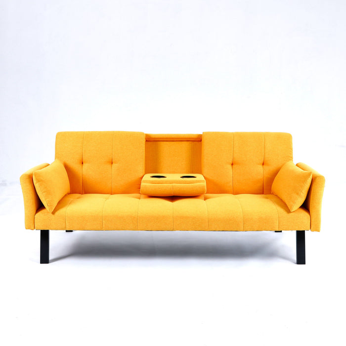 Sofa Bed With Foldable Design And Cup Holder