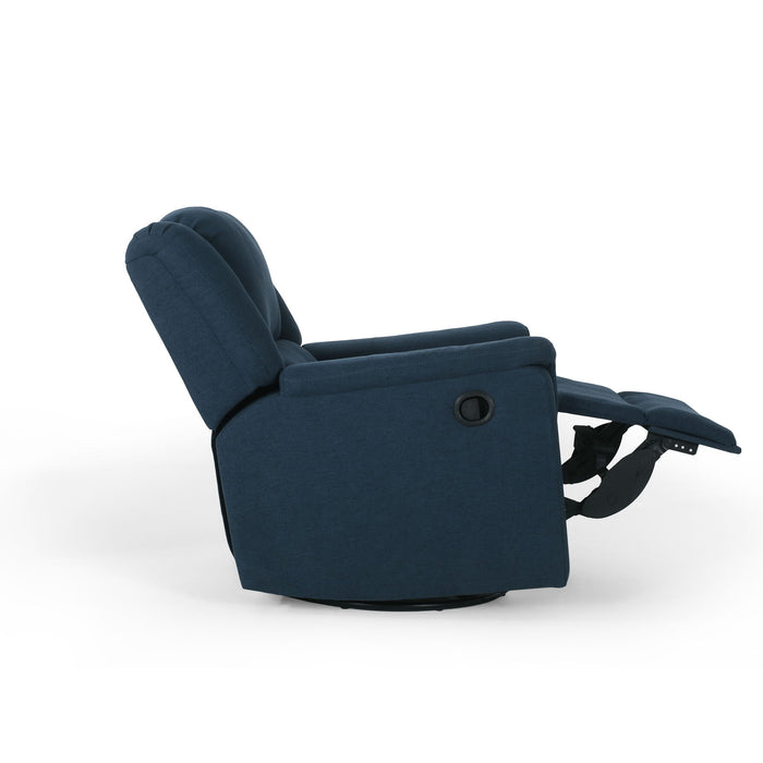 Contemporary Glider Recliner With Swivel Function