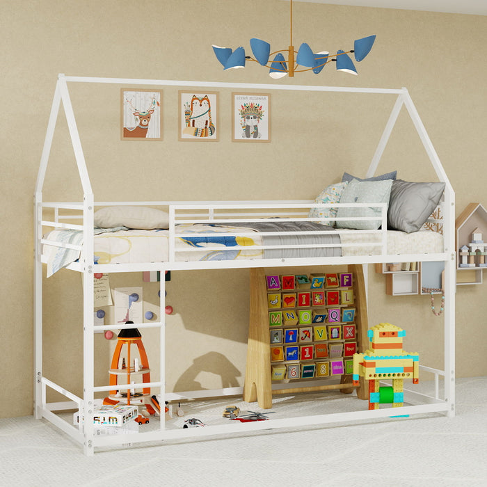 Bunk Bed With Safety Guardrails, No Box Spring Needed