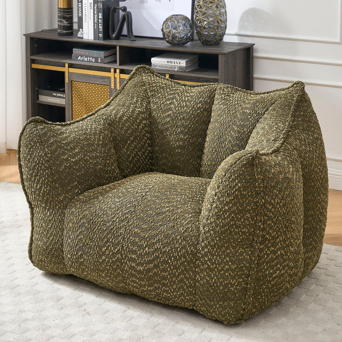 Comfortable Chenille Sofa Chairs With Highly Resilient Foam For Living Rooms And Bedrooms