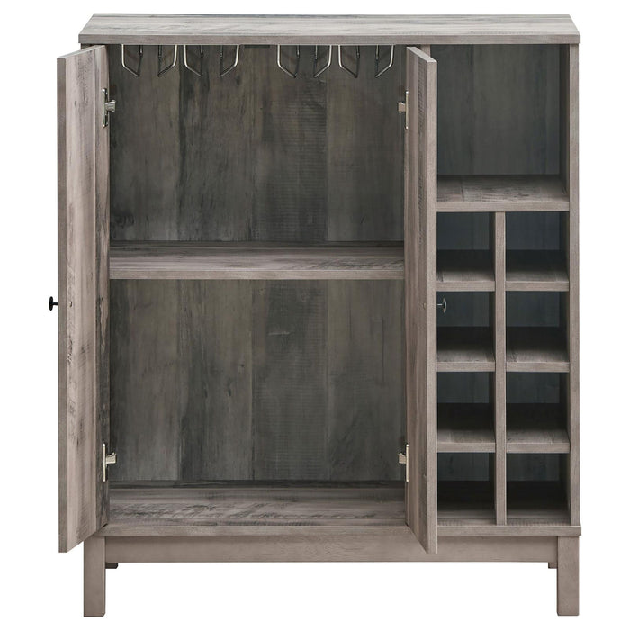 Wine Cabinet With 2 Doors - Gray