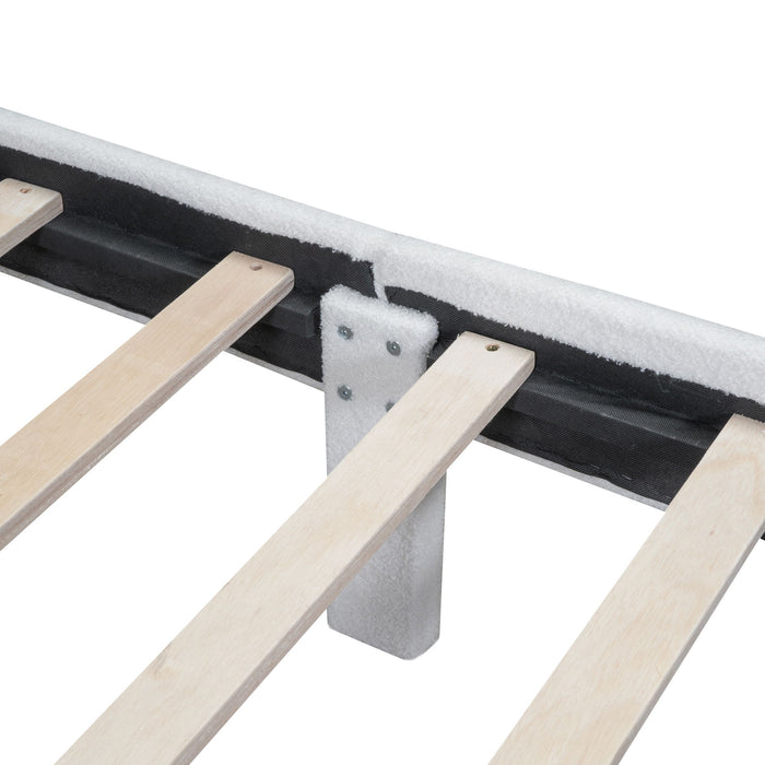 Upholstered Platform Bed With Drawer