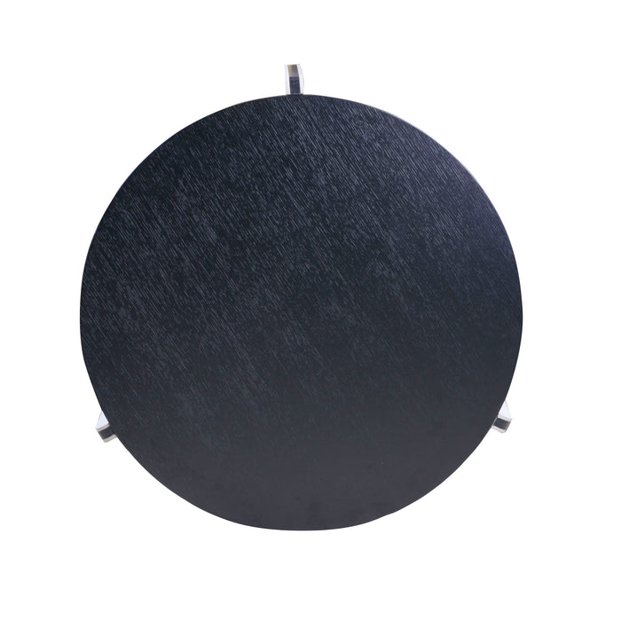 Round Coffee & End Table Set - Black