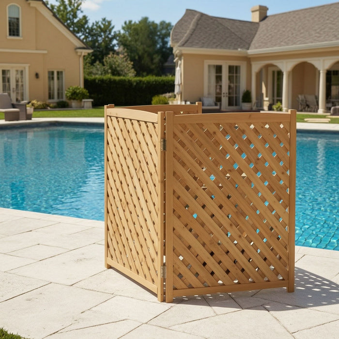 Outdoor 3 Panel Air Conditioner Fence Screen