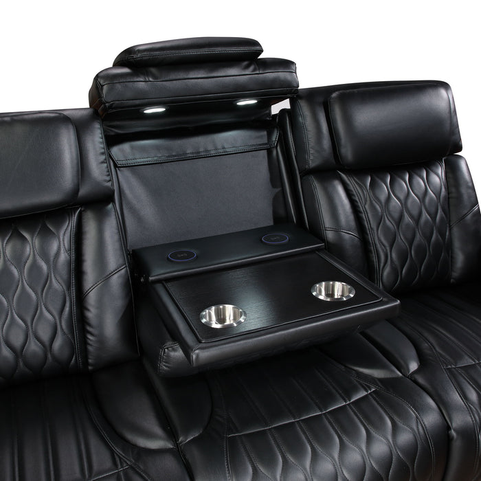 Electra - Power Reclining Set With Power Headrests, Massage And LED Lighting