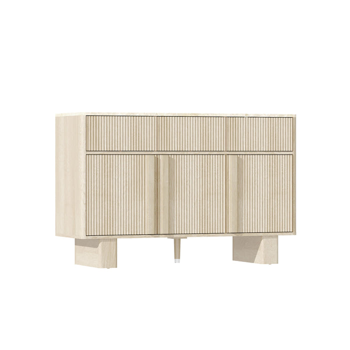 Curved Credenza, Wide Storage Cabinet For Dining Room