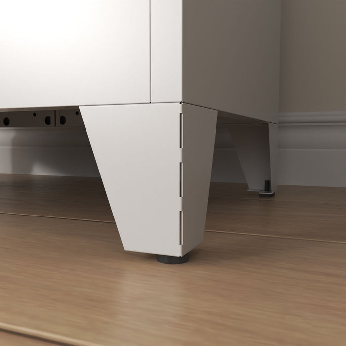 Pantry Cabinet With 2 Drawers, Freestanding Kitchen Storage Cabinet With Adjustable Shelves, Heavy-Duty Organizer For Spices, Dishware, Small Appliances - White