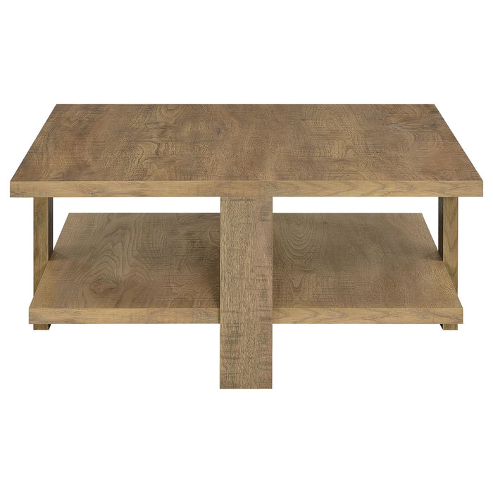 Runnion - Square Coffee Table - Light Brown