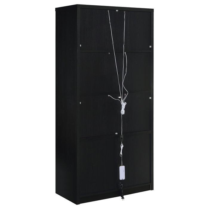 Shayne - 4 Door Display Cabinet With LED Lighting - Black