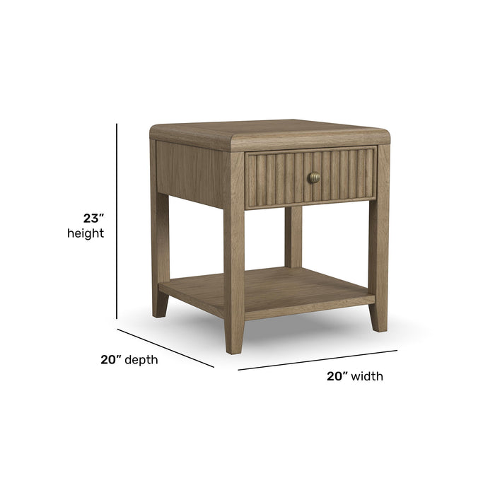 Reed - Chairside Table - Driftwood Oak