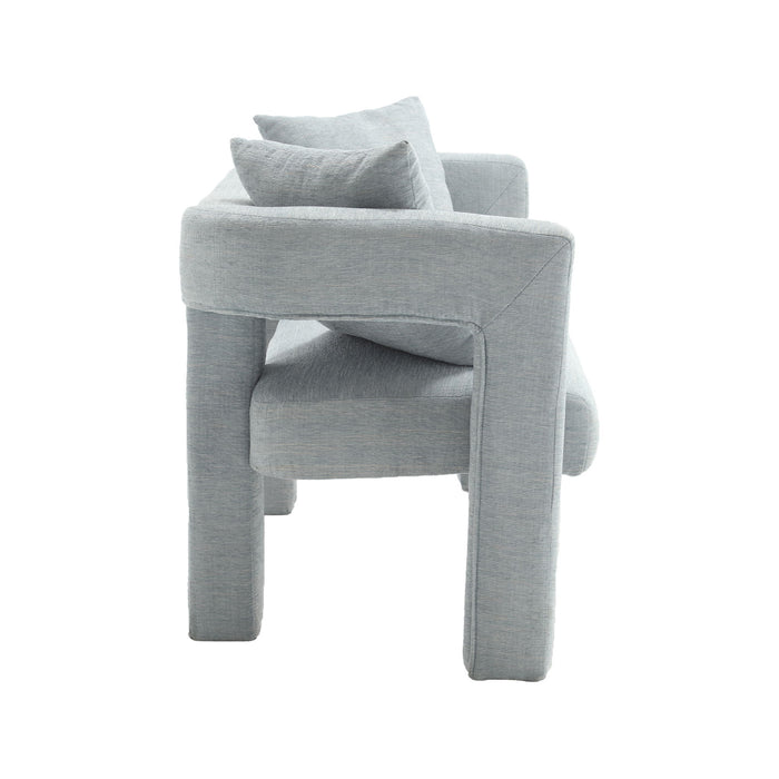 Modern Chenille Loveseat Sofa, Comfy Upholstered 2 Seater