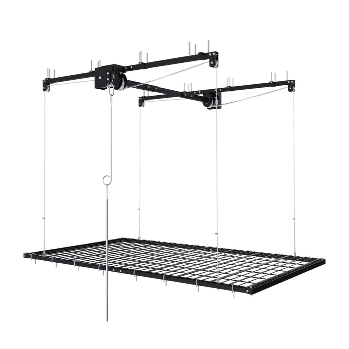 4 X 8 Ft Overhead Garage Storage Rack - Black