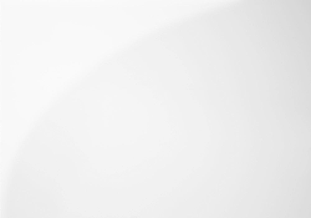 Accent Table, C - Shaped Glossy Contemporary & Modern - White