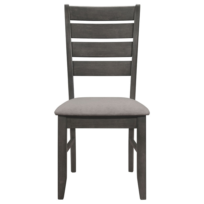 Padded Seat Side Chairs With Tapered Slats (Set of 2)