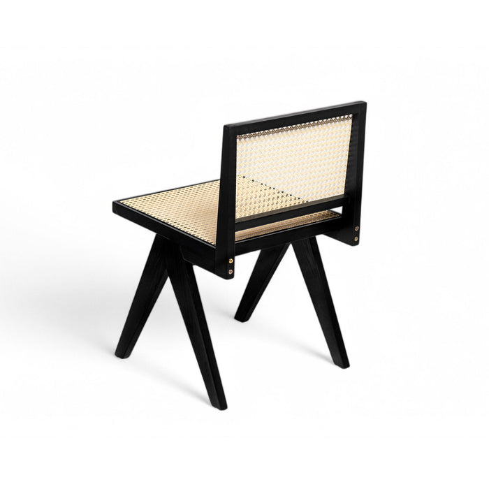 Chandigarh Dining Room Chairs With Natural Rattan (Set of 2)