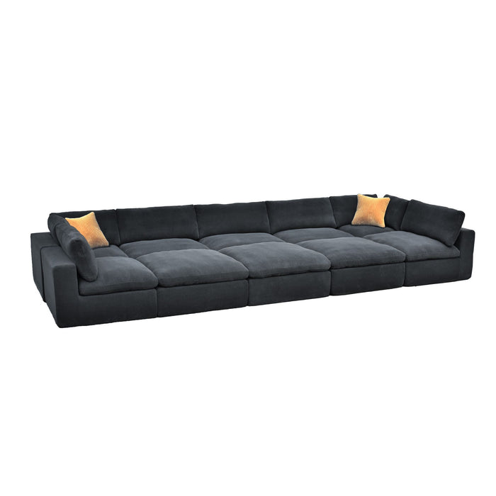 Custom Configuration Modular Sectional With Toss Pillows