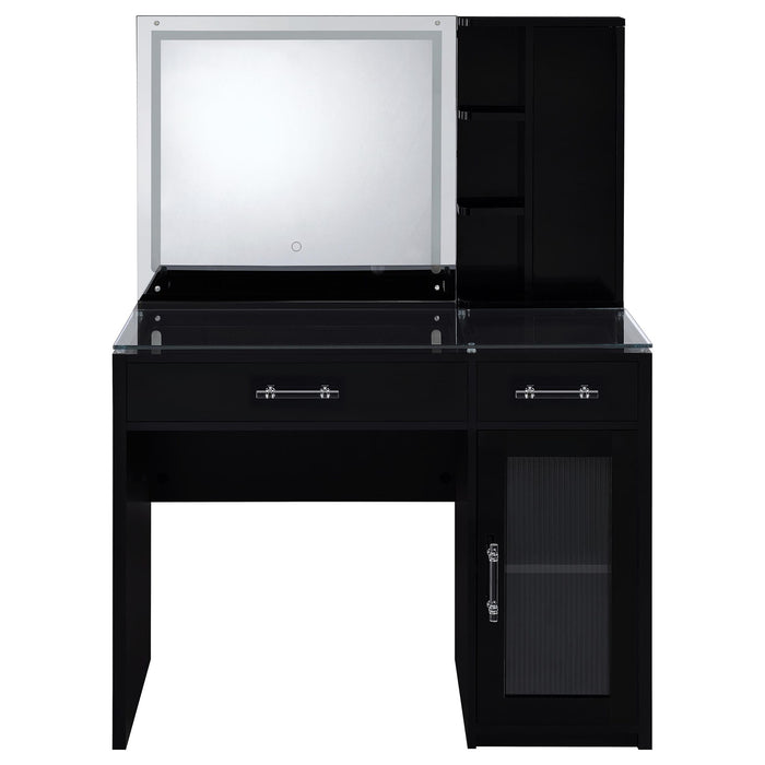 Kerr - 2 Drawer Makeup Vanity Table With Mirror And Stool