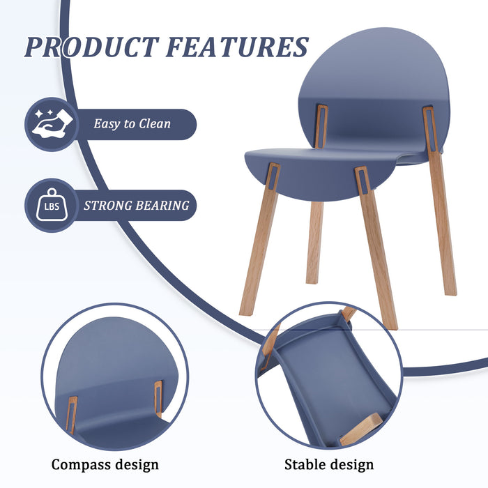 4 Piece Set Of Single Chairs With A Design Combining Modern And Traditional Elements