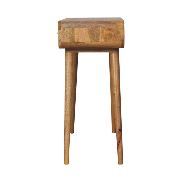 Curved Hallway Table - Oak