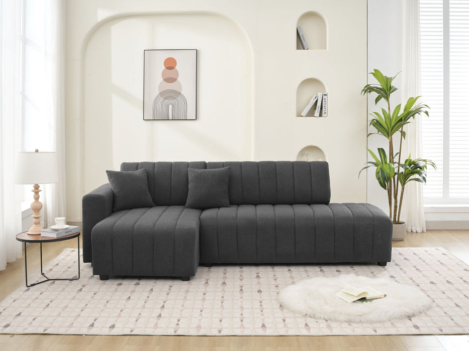 Jessica - Lamb Wool Sectional Sofa With Chaise