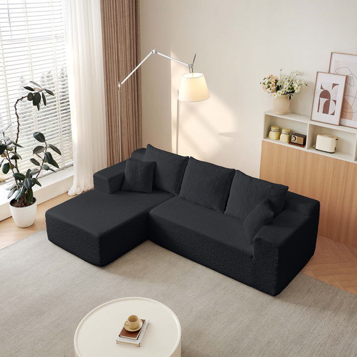 Modular Cloud Sectional Couch With L Shape Chaise, Deep Seat