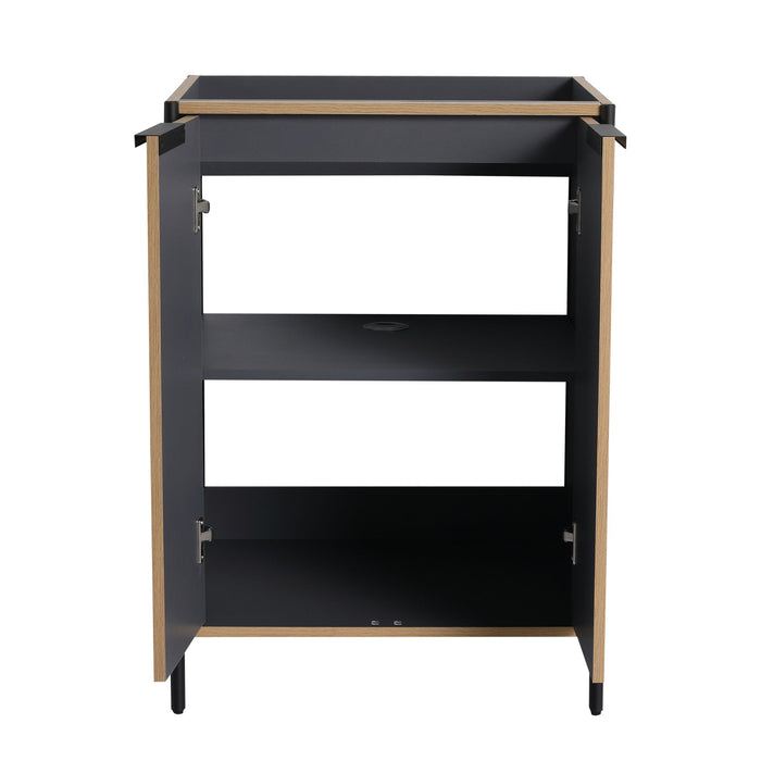 Contemporary Freestanding Bathroom Vanity With Adjustable Shelves