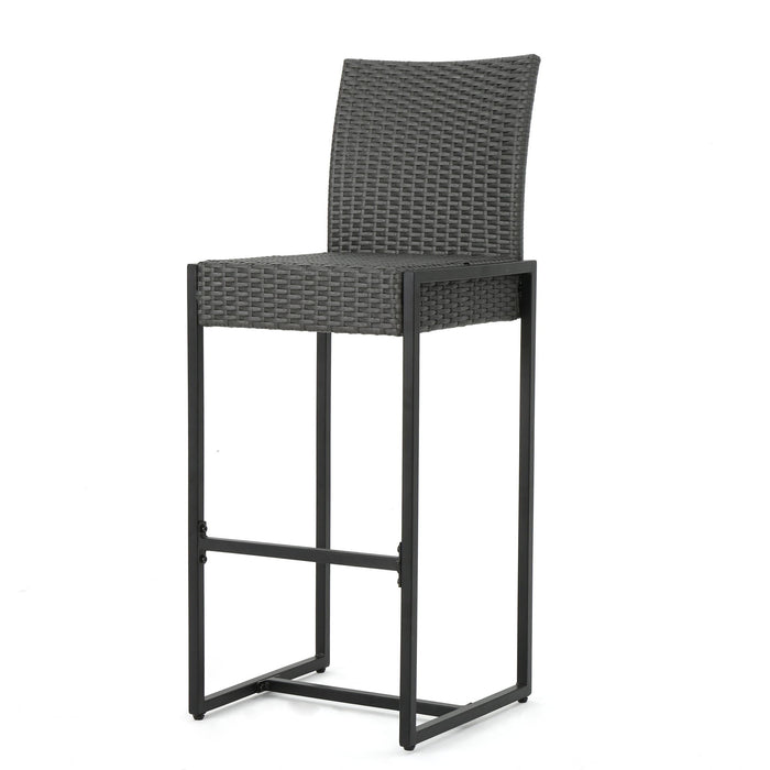 Outdoor Barstool With Hand Crafted Details (Set of 2)