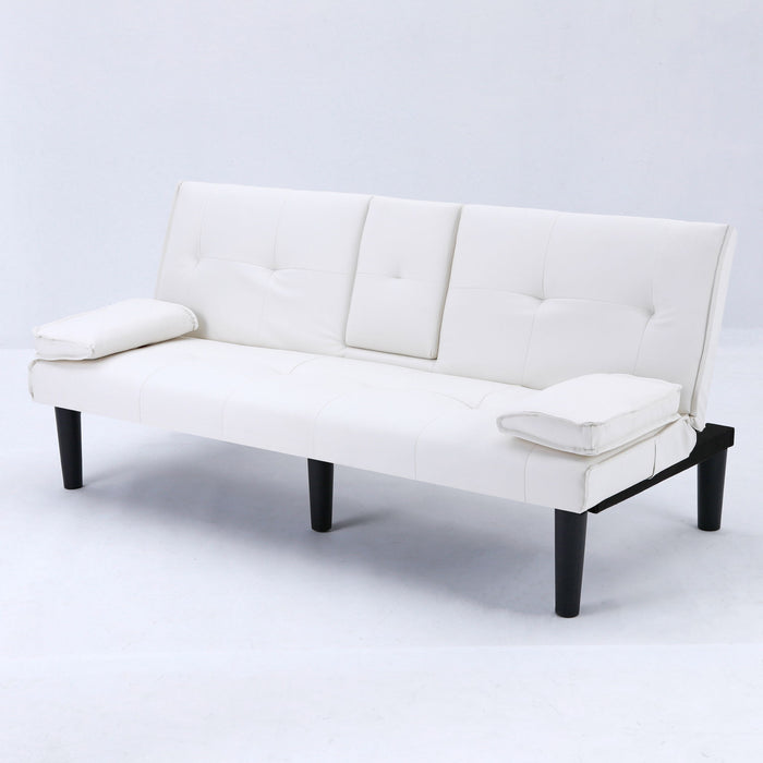 Sofa Bed With Foldable Design And Cup Holder