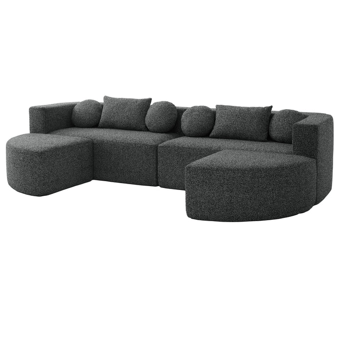 Boneless - Couch Modular Sectional Sofa With Deep Seating And Curved Design