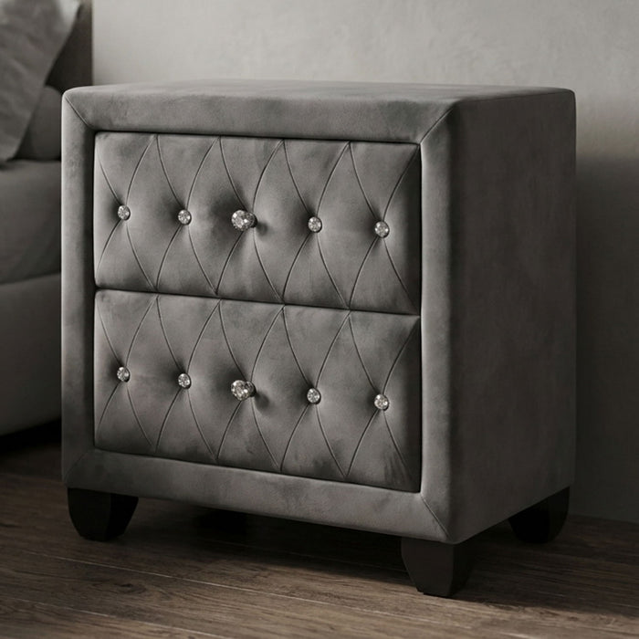 Sophia - 2 Drawer Upholstered Nightstand