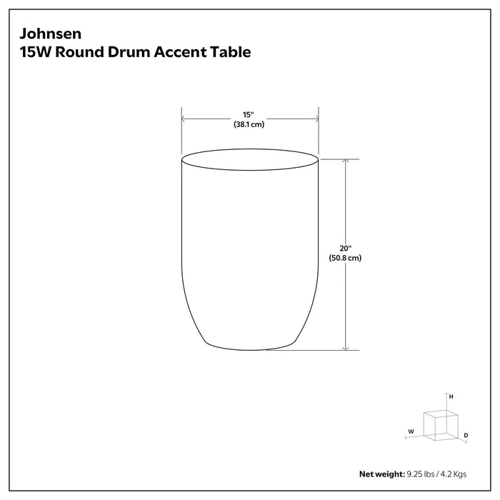 Johnsen - Handcrafted Large Metal Accent Table