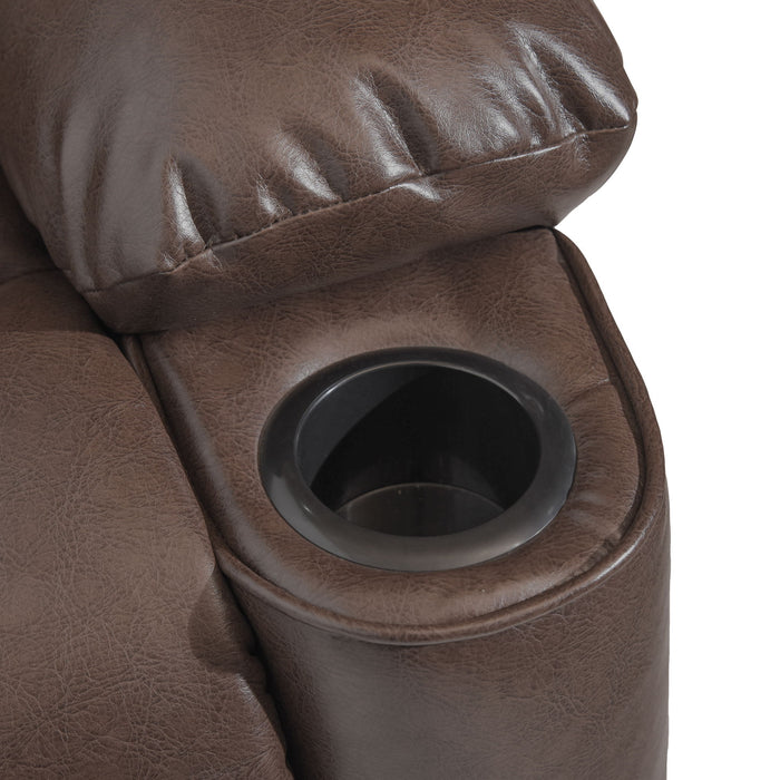 Tufted Design Wide Manual Recliner Chair
