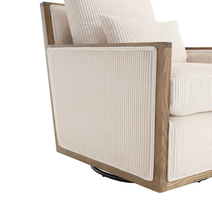 Comfy Accent Barrel Chair, 360 Degree Swivel