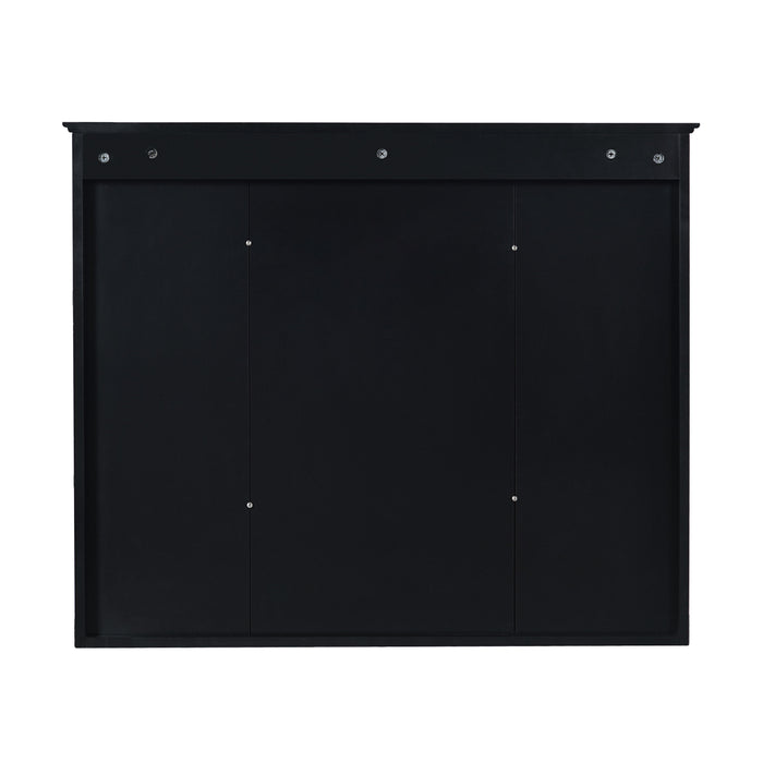 Wall Mounted Bathroom Medicine Wall Cabinet With Mirror & Open Shelves