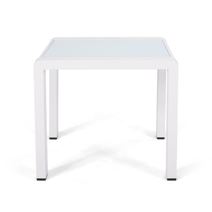 Cape Coral - Contemporary Side Table With Frosted Glass Top