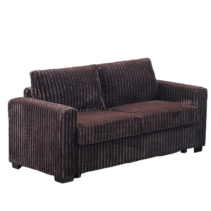 2 Piece Contemporary Style Sofa Set With Matching Pillows